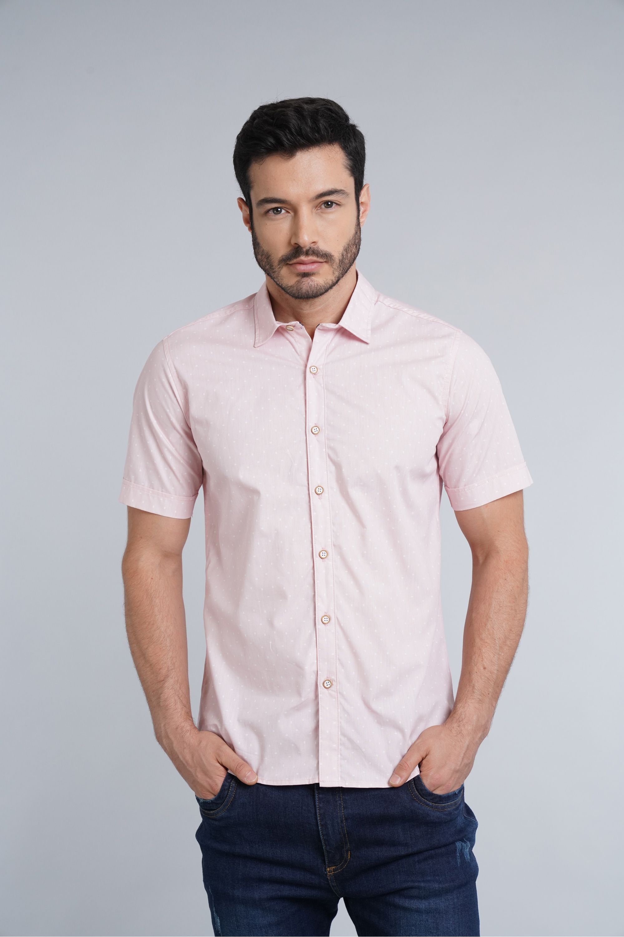 camisa palo rosa para hombres