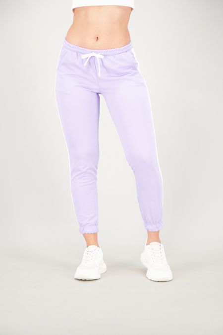 Pantalones Mujer | Bershka PantalóN Jogger Felpa Contraste Bicolor Morado -  Bellavista