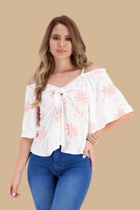 blusa flores mujer