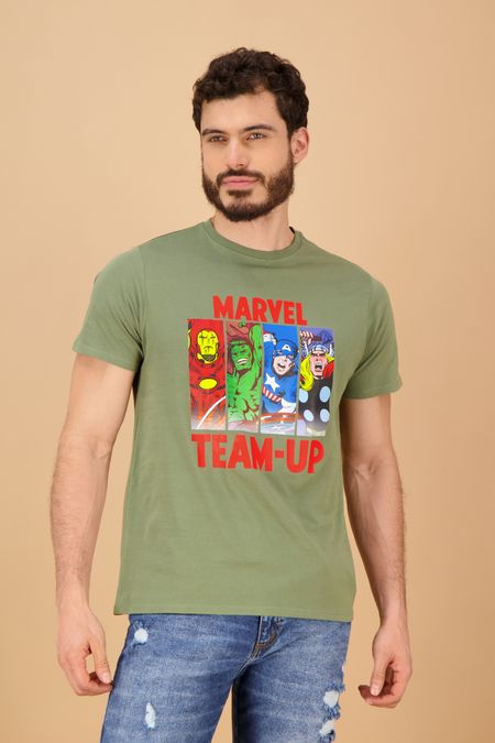 camisetas-Manga-Corta-Cuello-Redondo-Silueta-Amplia-Hombre-verde-0204682C000501052-v1